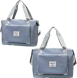 شنطة سفر قابلة للطي بسعة كبيرة، شنطة سفر محمولة وخفيفة الوزن ومقاومة للماء من قماش اكسفورد لفصل الجاف والرطب للجنسين