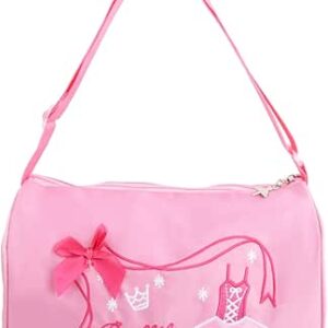 شنطة رقص باليه برينسيس من ازونيلايف، شنطة باليه للفتيات، شنطة كتف رياضية، شنطة باليه للفتيات، شنطة دافل، شنطة يد للجمباز، شنطة اطفال لراقصة الباليه، زهري