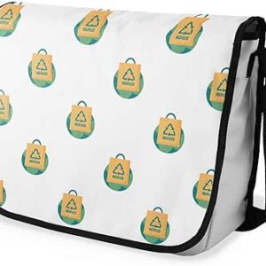 بوناميزون شنطة ماسنجر مدرسية مطبوعة رقميا للطلاب، شنطة كروس بودي وشنطة ساعي، شنطة كتف للمدرسة، العودة الى المدرسة، المقاس: 29 × 36 سم، ألوان متعددة