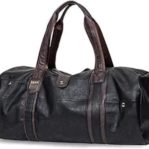 حقيبة دفل جلد صناعي لل رجال,اسود - حقائب دفل للسفر