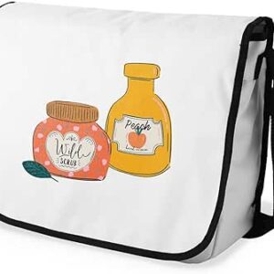 بوناميزون شنطة ماسنجر مدرسية مطبوعة رقميا للطلاب، شنطة كروس بودي وشنطة ساعي، شنطة كتف للمدرسة، العودة الى المدرسة، المقاس: 29 × 36 سم