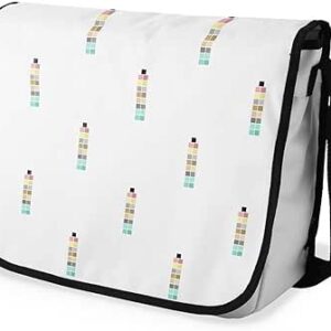 بوناميزون شنطة ماسنجر مدرسية مطبوعة رقميا للطلاب، شنطة كروس بودي وشنطة ساعي، شنطة كتف للمدرسة، العودة الى المدرسة، المقاس: 29 × 36 سم، ألوان متعددة