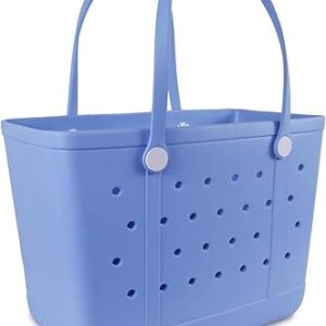 Urvczza Lightweight Rubber Beach Bag Large Waterproof Washable Tote Bag