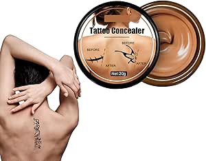 غطاء وشم، كونسيلر للندبات، خافي عيوب التاتو، مقاوم للماء، مكياج لتغطية حب الشباب، كونسيلر للجسم، كونسيلر لتغطية الوشم والندبات والوحمات والبهاق، لون غامق