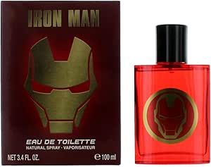 عطر ايرون مان مارفل للرجال، 3.4 اونصة، 100 مل، او دي تواليت، صنع في اسبانيا، من اير فال انترناشونال