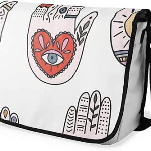 بوناميزون شنطة ماسنجر مدرسية مطبوعة رقميا للطلاب، شنطة كروس بودي وشنطة ساعي، شنطة كتف للمدرسة، العودة الى المدرسة، المقاس: 29 × 36 سم، ألوان متعددة