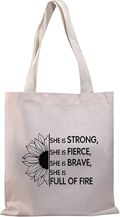 بي دي بي دبليو اس اس حقيبة يد نسائية هدية قوية للفتيات هدية مكّنة هي قوية وشرسة شجاعة مليئة بالنار, سترونج فيرس بريف تي جي