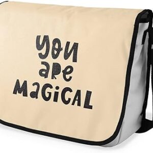 بوناميزون شنطة ماسنجر مدرسية مطبوعة رقميا للطلاب، شنطة كروس بودي وشنطة ساعي، شنطة كتف للمدرسة، العودة الى المدرسة، المقاس: 29 × 36 سم، ألوان متعددة