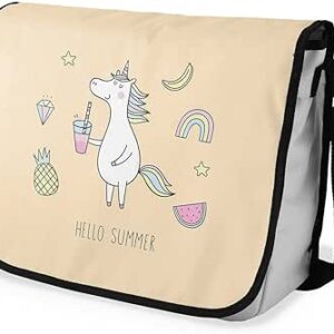 بوناميزون شنطة ماسنجر مدرسية مطبوعة رقميا للطلاب، شنطة كروس بودي وشنطة ساعي، شنطة كتف للمدرسة، العودة الى المدرسة، المقاس: 29 × 36 سم، ألوان متعددة