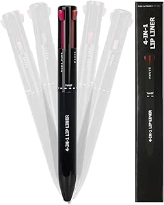 قلم تحديد شفاه 4 في 1 من نالاكال ناعم عالي الصبغة احمر قابل للسحب مقاوم للتلطخ لتشكيل ونحت الشفاه