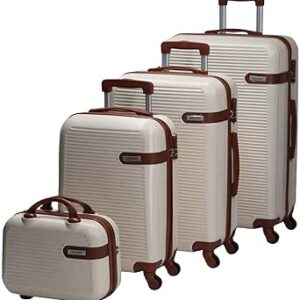 تشاليش حقائب سفر بعجلات للجنسين 4 قطع ، اوف وايت، ابيض