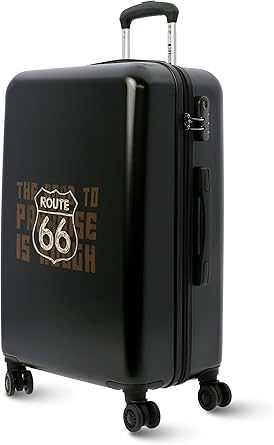 روت 66 حقيبة كابينة 55 × 40 × 20 (قابلة للتمدد) - 33 لتر - حقيبة سفر مقصورة رايان اير - متوافقة مع شركات الطيران - حقيبة حمل خفيفة الوزن وصلبة - 4 عجلات