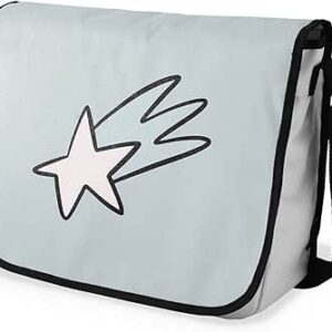 بوناميزون شنطة ماسنجر مدرسية مطبوعة رقميا للطلاب، شنطة كروس بودي وشنطة ساعي، شنطة كتف للمدرسة، العودة الى المدرسة، المقاس: 29 × 36 سم