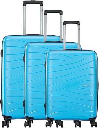 سكاي باجز مجموعة عربة بعجلات صلبة بـ 8 عجلات من ماكس/متوسط/كبير، ازرق، كاجوال, أزرق, كاجوال، بلاستيك