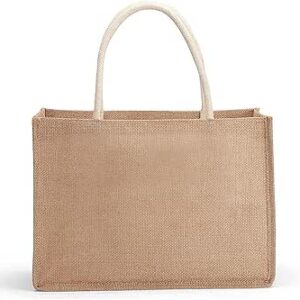 حقائب يد للتسوق من الكتان، حقيبة يد رترو ذات سعة كبيرة للنساء، شنط بقالة قابلة لاعادة الاستخدام، شنط تخزين