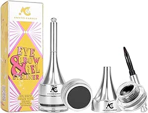 قلم تحديد عيون جل من اميتيس بلون بني داكن مع فرشاة مقاوم للماء والتلطخ يدوم طويلا واحدة سهل المكياج والازالة 2 غرام × عبوة قطعة