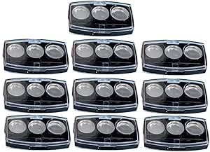 موزع ظلال عيون بـ 3 اقسام من 10 قطع، علبة بودرة احمر الشفاه، باليت فارغة محمولة، صندوق ظلال عيون يمكنك تركيبه بنفسك، حاويات مكياج ظلال العيون للنساء