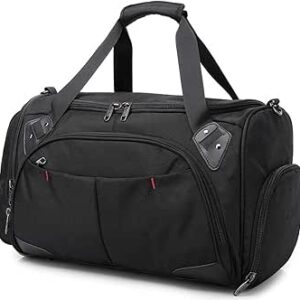 حقيبة رياضية ذات سعة كبيرة لرجال الأعمال مناسبة للسفر واللياقة البدنية مع حجرة للأحذية ، حقيبة متينة للسفر من القماش الخشن