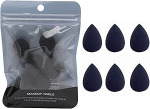 موريليان مجموعة من 6 قطع من اسفنجة مكياج جافة ورطبة، اسفنجة مكياج صغيرة لمستحضرات التجميل لكريم الاساس والكونسيلر وظلال العيون والكونتور تحت العينين