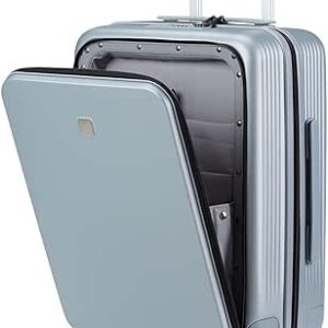 هانكي شنطة سفر متينة قابلة للتوسيع مع جيب امامي خفيفة الوزن بعجلات دوارة وقفل تي اس ايه، شنطة سفر عمودية من البولي كربونات مقاس 20/24 انش للنساء والرجال.