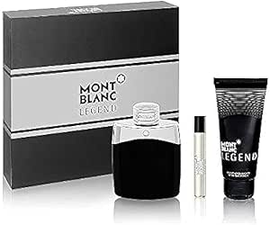 طقم هدية للرجال من 3 قطع تتمثل بعطر ليجيند من مونت بلانك