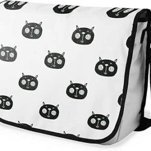 بوناميزون شنطة ماسنجر مدرسية مطبوعة رقميا للطلاب، شنطة كروس بودي وشنطة ساعي، شنطة كتف للمدرسة، العودة الى المدرسة، المقاس: 29 × 36 سم، ألوان متعددة