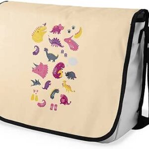 بوناميزون شنطة ماسنجر مدرسية مطبوعة رقميا للطلاب، شنطة كروس بودي وشنطة ساعي، شنطة كتف للمدرسة، العودة الى المدرسة، المقاس: 29 × 36 سم، ألوان متعددة