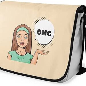 بوناميزون شنطة ماسنجر مدرسية مطبوعة رقميا للطلاب، شنطة كروس بودي وشنطة ساعي، شنطة كتف للمدرسة، العودة الى المدرسة، المقاس: 29 × 36 سم، ألوان متعددة