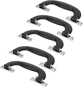 حامل جانبي لحقيبة السفر من يو زد جي جي جي، مقبض حقيبة قوي ومتين ومتعدد الاستخدامات، 5 مجموعات للخزانة والصندوق (اسود)