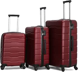 ديليكسي طقم شنط سفر 3 قطع تي اس ايه, واين