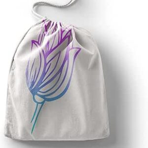 بوناميزون شنطة منتجات قطنية مطبوعة مع رباط، شنطة بقالة قابلة لاعادة الاستخدام، اكياس صديقة للبيئة وقابلة للتحلل البيولوجي، شنطة سفر، شنط تسوق، صديقة للبيئة، قابلة للطي، المقاس: 12×15 سم