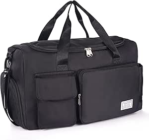 شنطة سفر رياضية للنساء والرجال من يكورجارد، لون اسود، نايلون