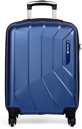 شنطة امتعة بادنجتون من كارلتون بعدد 4 عجلات وهيكل صلب بسعة 4.5 كجم، مقاس كبير، لون ازرق, أزرق, L, كاجوال