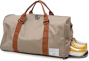 حقائب يوجا ZYQZXHN وناقلات في الهواء الطلق نايلون مقاوم للماء الرياضة حقائب رياضية للرجال النساء تدريب اللياقة البدنية السفر حقيبة اليوغا حصيرة الرياضة مع حجرة الأحذية (اللون: كاكي داكن)