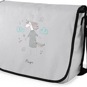 بوناميزون شنطة ماسنجر مدرسية مطبوعة رقميا للطلاب، شنطة كروس بودي وشنطة ساعي، شنطة كتف للمدرسة، العودة الى المدرسة، المقاس: 29 × 36 سم، ألوان متعددة