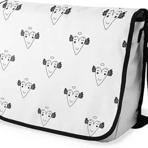 بوناميزون شنطة ماسنجر مدرسية مطبوعة رقميا للطلاب، شنطة كروس بودي وشنطة ساعي، شنطة كتف للمدرسة، العودة الى المدرسة، المقاس: 29 × 36 سم، ألوان متعددة