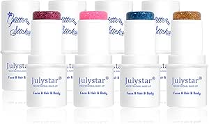 روز فلور ستيك جليتر للجسم، مجموعة من 4 عصي جليتر للجسم، ترتر حورية البحر مع ترتر كبير، مكياج جليتر للمهرجانات، مقاوم للماء ويدوم طويلا