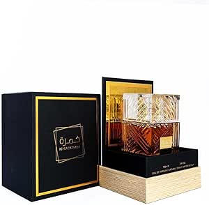 عطر خمرة مع بخاخ عطر مجاني 3 مل - عطر عربي فاخر للرجال والنساء - سويت او دي بارفان والفانيليا وخشب العنبر - فاخر يدوم طويلا - او دو بارفان 100 مل