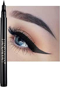 قلم تحديد عيون ملون بلون اسود، قلم تحديد عيون سائل غير لامع يدوم طويلا ومقاوم للماء وعالي الصبغة ومقاوم للتلطخ ومناسب للجميع