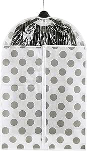 حقيبة تعليق من زد هويدجو مقاس S رمادية منقطة مقاومة للغبار لتخزين البدلات والمعاطف والملابس والسفر (SN: 6ba 02e 54e 50d 33d)