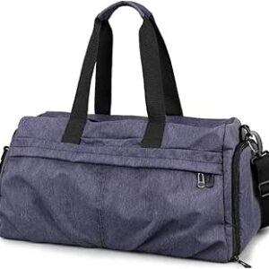 حقيبة سفر خفيفة الوزن حقيبة لياقة كبيرة السعة الجافة والرطبة التدريب الرياضي كتف واحد قماش حقيبة سفر محمولة حقيبة الصالة الرياضية (اللون: أزرق)