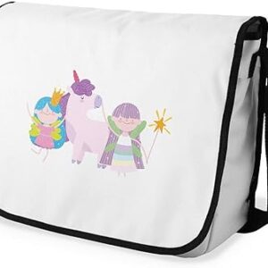 بوناميزون شنطة ماسنجر مدرسية مطبوعة رقميا للطلاب، شنطة كروس بودي وشنطة ساعي، شنطة كتف للمدرسة، العودة الى المدرسة، المقاس: 29 × 36 سم، ألوان متعددة