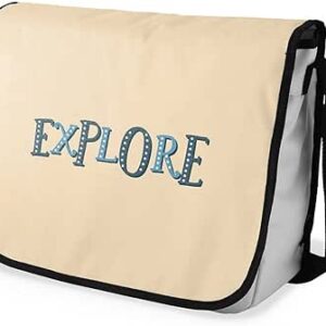 بوناميزون شنطة ماسنجر مدرسية مطبوعة رقميا للطلاب، شنطة كروس بودي وشنطة ساعي، شنطة كتف للمدرسة، العودة الى المدرسة، المقاس: 29 × 36 سم