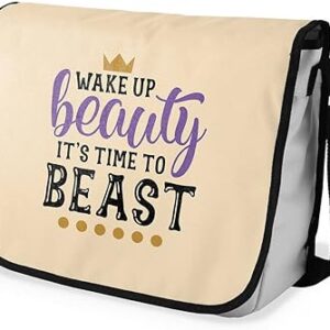 بوناميزون شنطة ماسنجر مدرسية مطبوعة رقميا للطلاب، شنطة كروس بودي وشنطة ساعي، شنطة كتف للمدرسة، العودة الى المدرسة، المقاس: 29 × 36 سم، ألوان متعددة