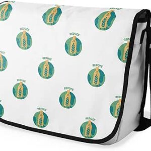 بوناميزون شنطة ماسنجر مدرسية مطبوعة رقميا للطلاب، شنطة كروس بودي وشنطة ساعي، شنطة كتف للمدرسة، العودة الى المدرسة، المقاس: 29 × 36 سم