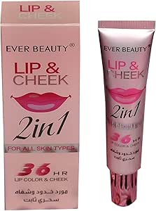 مورد شفاه وخدود 2 في 1 من ايفر بيوتي لجميع أنواع البشرة 36 ساعة خدود وشفاه لامع