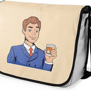 بوناميزون شنطة ماسنجر مدرسية مطبوعة رقميا للطلاب، شنطة كروس بودي وشنطة ساعي، شنطة كتف للمدرسة، العودة الى المدرسة، المقاس: 29 × 36 سم، ألوان متعددة