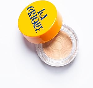 ظلال عيون وهايلايتر كريمي من لا كريك - غني بحمض الهيالورونيك + زهرة الاذريون - مكياج كريمي خفيف الوزن والعناية بالبشرة - مكونات طبيعية 99% - مكياج نباتي - 01 جولدن اور