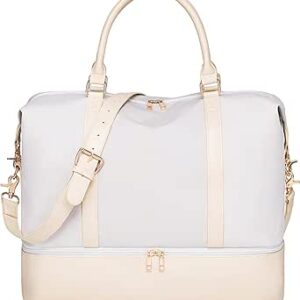 شنطة دفل للنساء مناسبة لعطلة نهاية الاسبوع والسفر والشاطئ، شنطة يد كبيرة توت قماش يمكن حمل على شنطة السفر