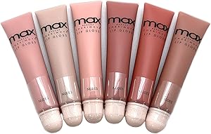 شيري مويا ملمع شفاه نود جلوس من ماكس ميك اب (6 قطع)